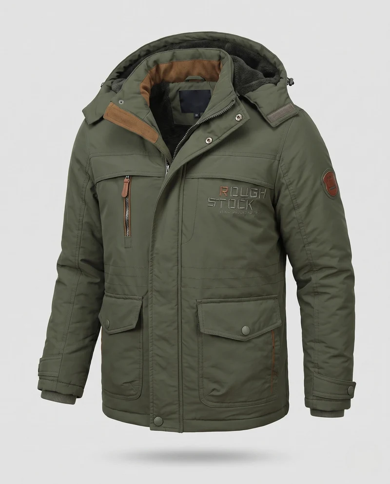 Herren kurz gepolsterte Field Blouson mit gesteppter thermischer Fütterung und Klapptaschen Nord Taschen