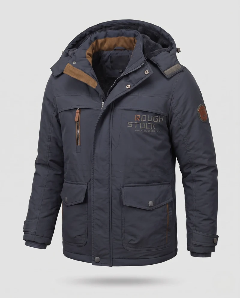 Herren kurz gepolsterte Field Blouson mit gesteppter thermischer Fütterung und Klapptaschen Nord Taschen