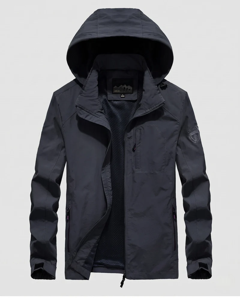 Leichte atmungsaktive Feldjacke für Herren mit Kapuze und Mesh-Futter Nord Taschen