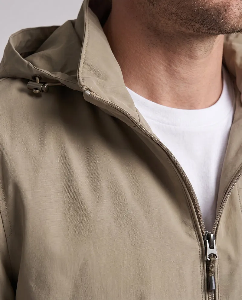 Herren Leichte Atmungsaktive Kapuzenjacke für den Außenbereich mit Brusttasche und Verdecktem Reißverschluss Nord Taschen