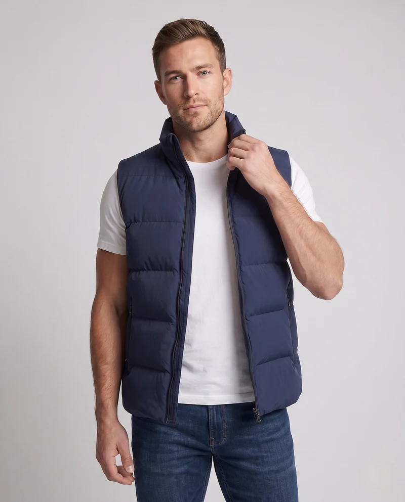 Leichte gesteppte Herren-Thermoweste mit Stehkragen und wasserabweisender Oberfläche Nord Taschen