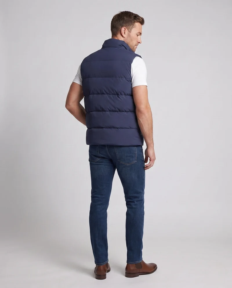 Leichte gesteppte Herren-Thermoweste mit Stehkragen und wasserabweisender Oberfläche Nord Taschen