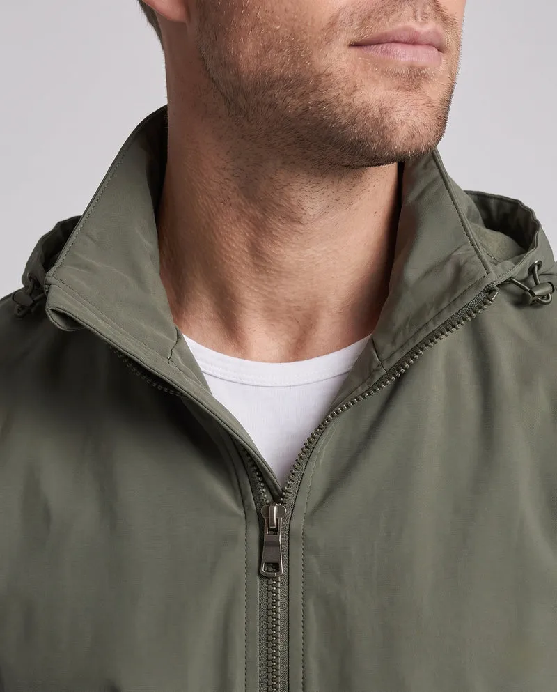 Leichte Herren-Hoodie-Utility-Jacke mit verdecktem Reißverschluss und Brusttasche Nord Taschen