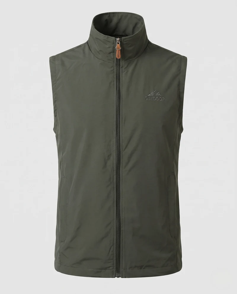 Leichte Outdoor-Softshell-Weste für Herren mit Stehkragen und vollem Reißverschluss Nord Taschen