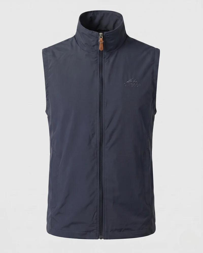 Leichte Outdoor-Softshell-Weste für Herren mit Stehkragen und vollem Reißverschluss Nord Taschen
