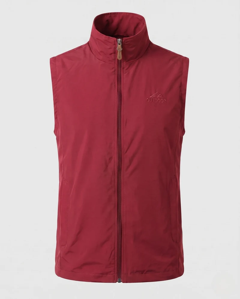 Leichte Outdoor-Softshell-Weste für Herren mit Stehkragen und vollem Reißverschluss Nord Taschen