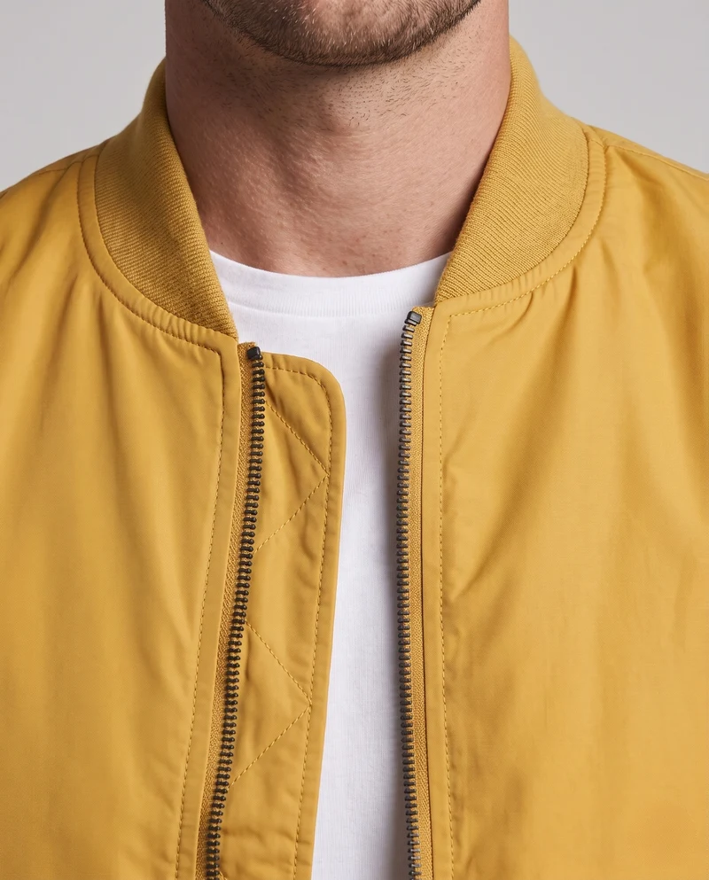 Herren Leichte Pilot Bomberjacke aus technischem Nylon mit Ärmeltasche Nord Taschen