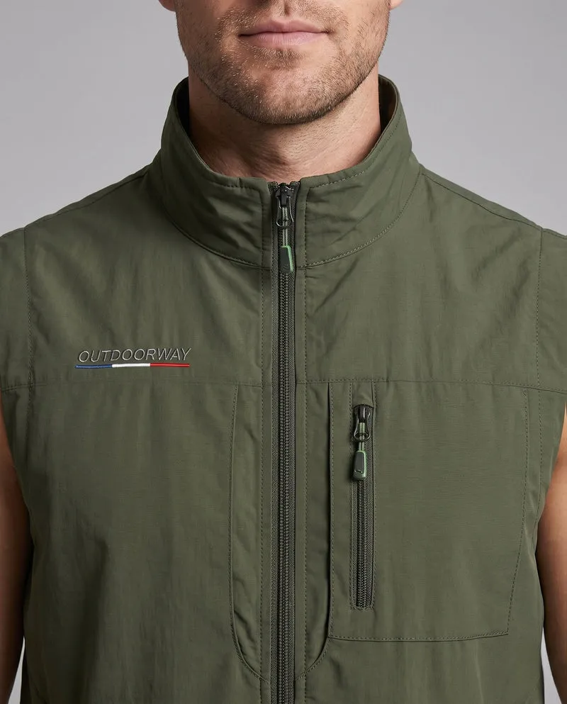 Leichtgewichtige Utility-Weste für Herren mit Reißverschlusstaschen und Stehkragen Nord Taschen