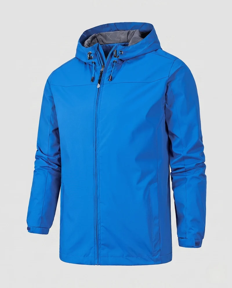 Leichte wasserabweisende Herren-Hoodiejacke mit gepolstertem Innenfutter und verstellbaren Bündchen Nord Taschen