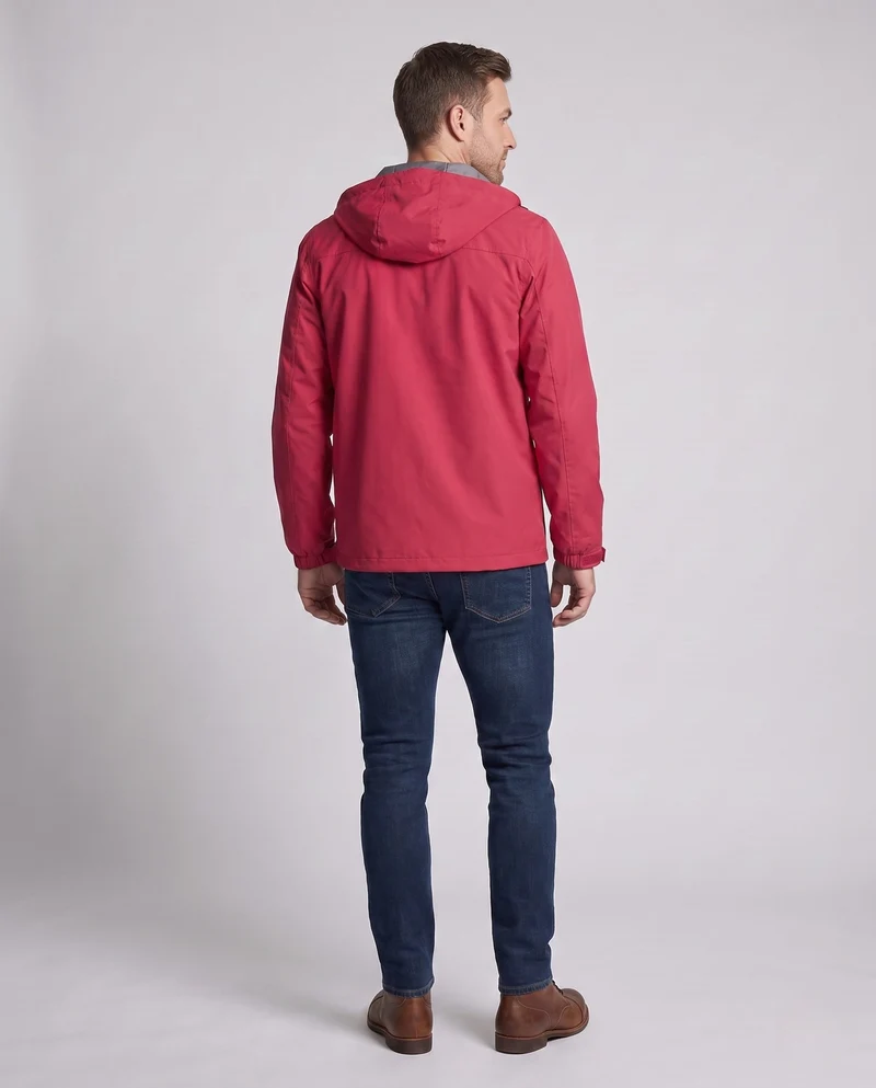 Herren Leichte Wasserabweisende Kapuzenjacke mit Verstellbarer Kapuze und Subtiler Thermofütterung Nord Taschen