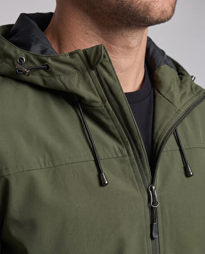 Herren leichte wind- und wasserabweisende Kapuzenjacke mit verstellbarer Kapuze und Reißverschlusstaschen Nord Taschen