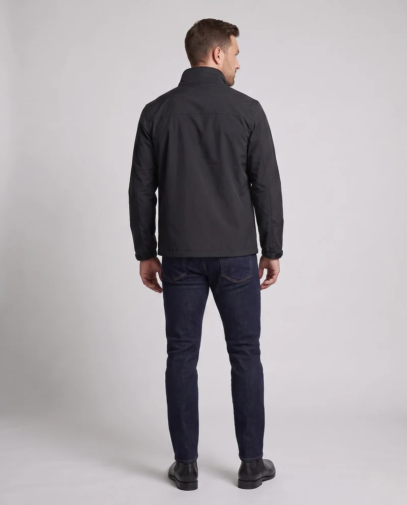 Leichte winddichte Freizeit-Zip-Jacke für Herren mit Brust-Reißverschluss-Tasche Nord Taschen