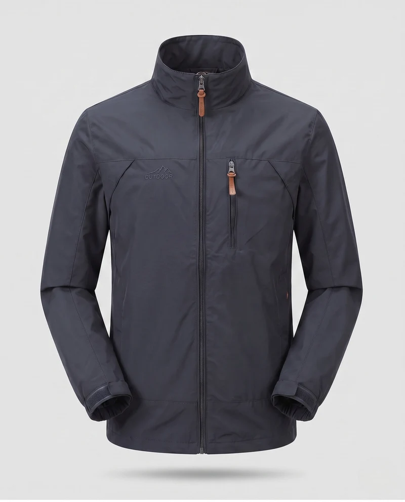 Leichte winddichte Freizeit-Zip-Jacke für Herren mit Brust-Reißverschluss-Tasche Nord Taschen
