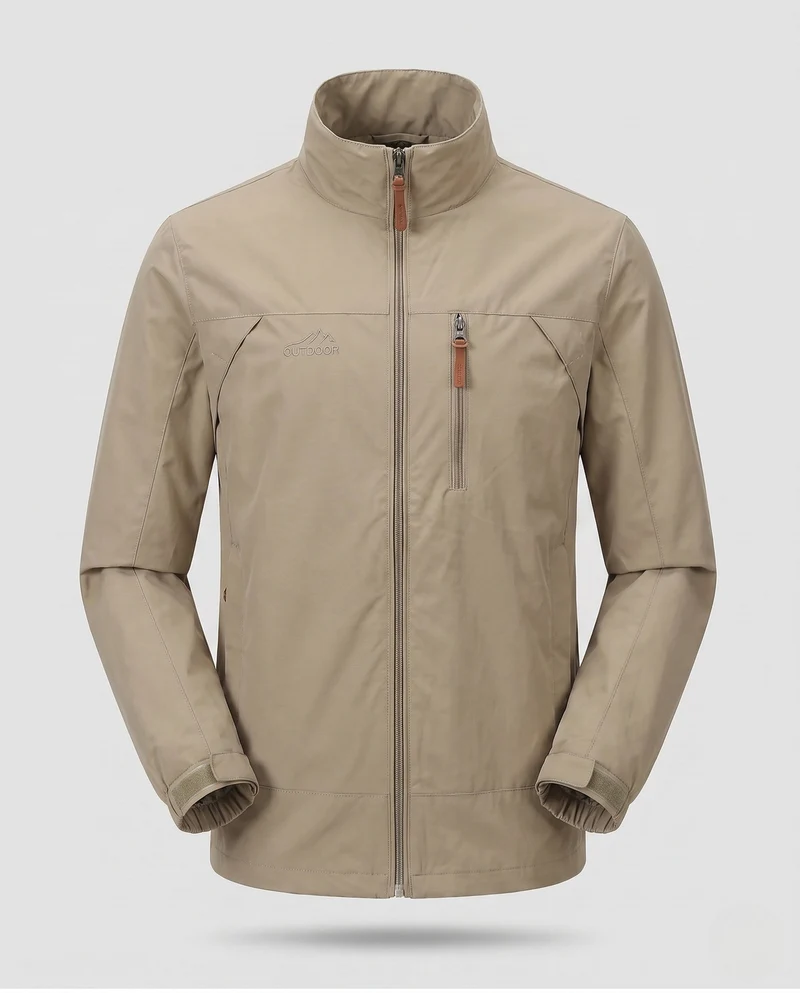 Leichte winddichte Freizeit-Zip-Jacke für Herren mit Brust-Reißverschluss-Tasche Nord Taschen