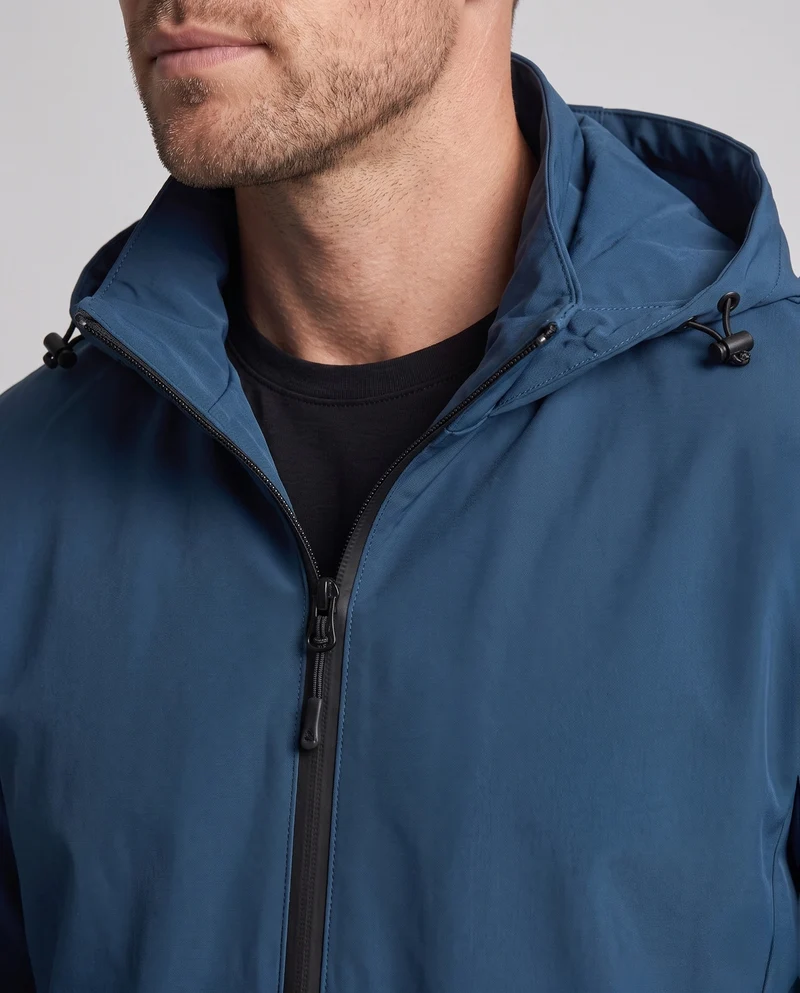 Herren leichte winddichte Kapuzenjacke mit wärmendem Fleece-Futter und mit Reißverschluss versehenen Taschen Nord Taschen