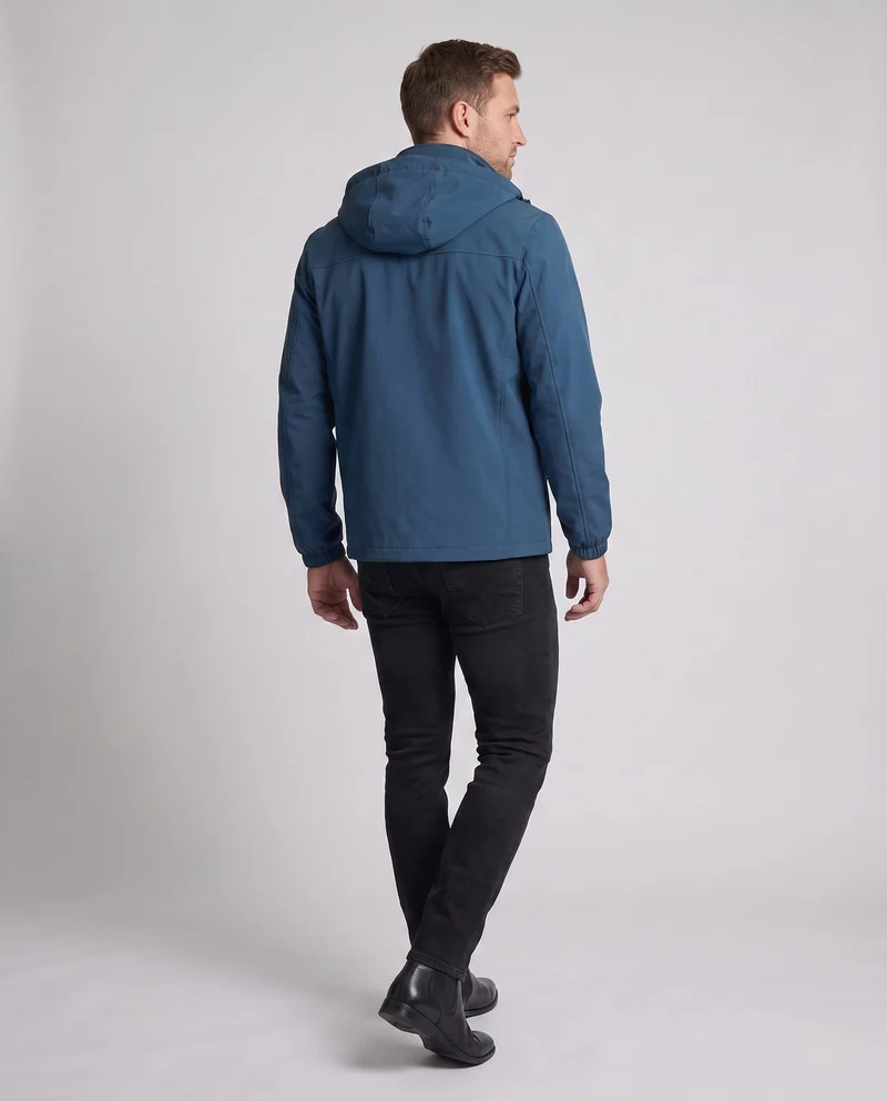 Herren leichte winddichte Kapuzenjacke mit wärmendem Fleece-Futter und mit Reißverschluss versehenen Taschen Nord Taschen