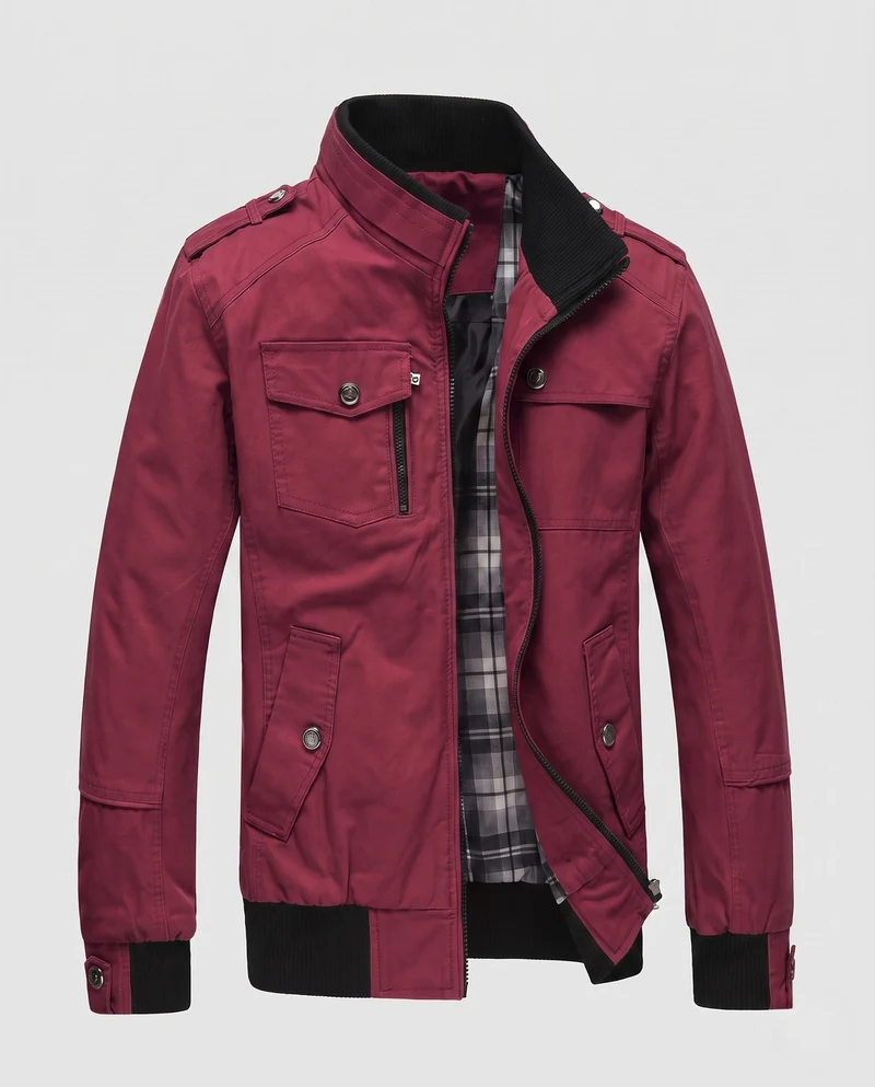 Herren Leichtgewicht Feldblouson mit Stehkragen und Multifunktionstaschen Nord Taschen
