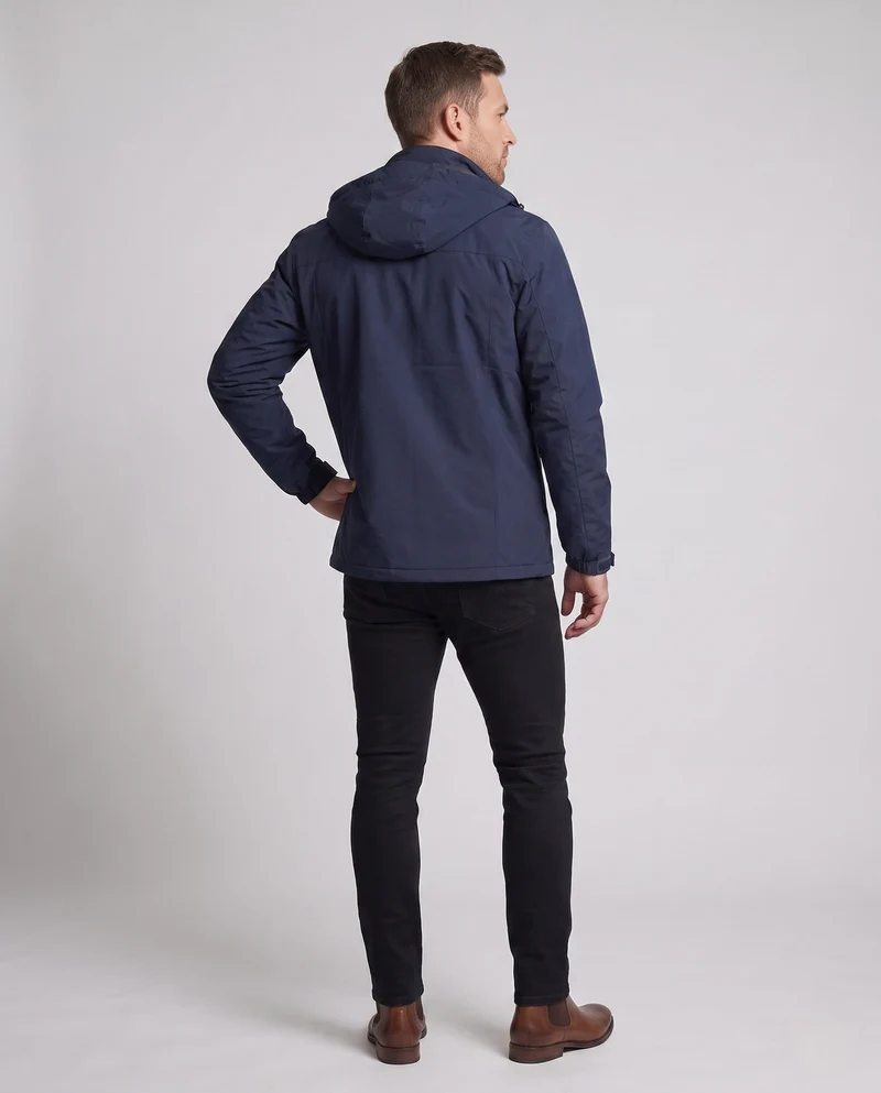 Herren Leichte Softshell Feldjacke mit Kapuze, wasserabweisend und Brustreißverschluss Nord Taschen