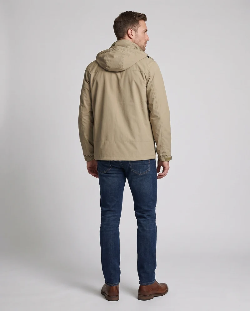 Leichte urbane Herren Zipper Blouson mit Reißverschluss auf der Brust und elastischen Bündchen Nord Taschen