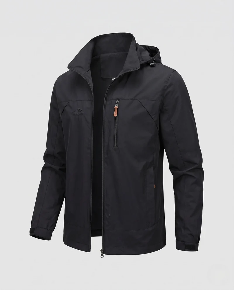 Leichte urbane Herren Zipper Blouson mit Reißverschluss auf der Brust und elastischen Bündchen Nord Taschen