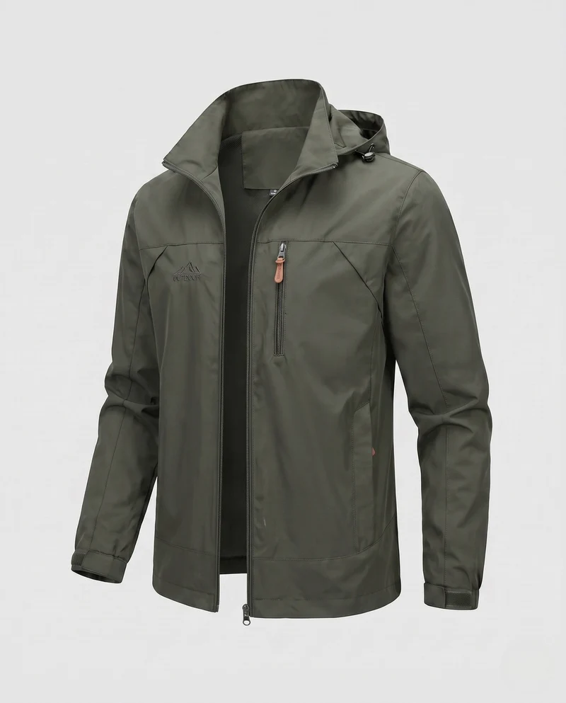 Leichte urbane Herren Zipper Blouson mit Reißverschluss auf der Brust und elastischen Bündchen Nord Taschen
