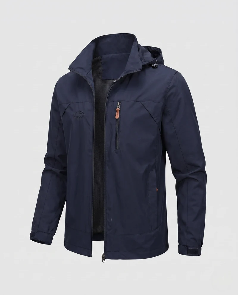 Leichte urbane Herren Zipper Blouson mit Reißverschluss auf der Brust und elastischen Bündchen Nord Taschen