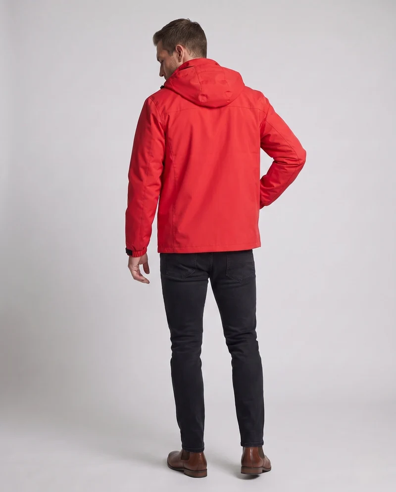 Leichte wind- und wasserabweisende Kapuzenjacke für Herren im Sportstil mit verdecktem Reißverschluss Nord Taschen