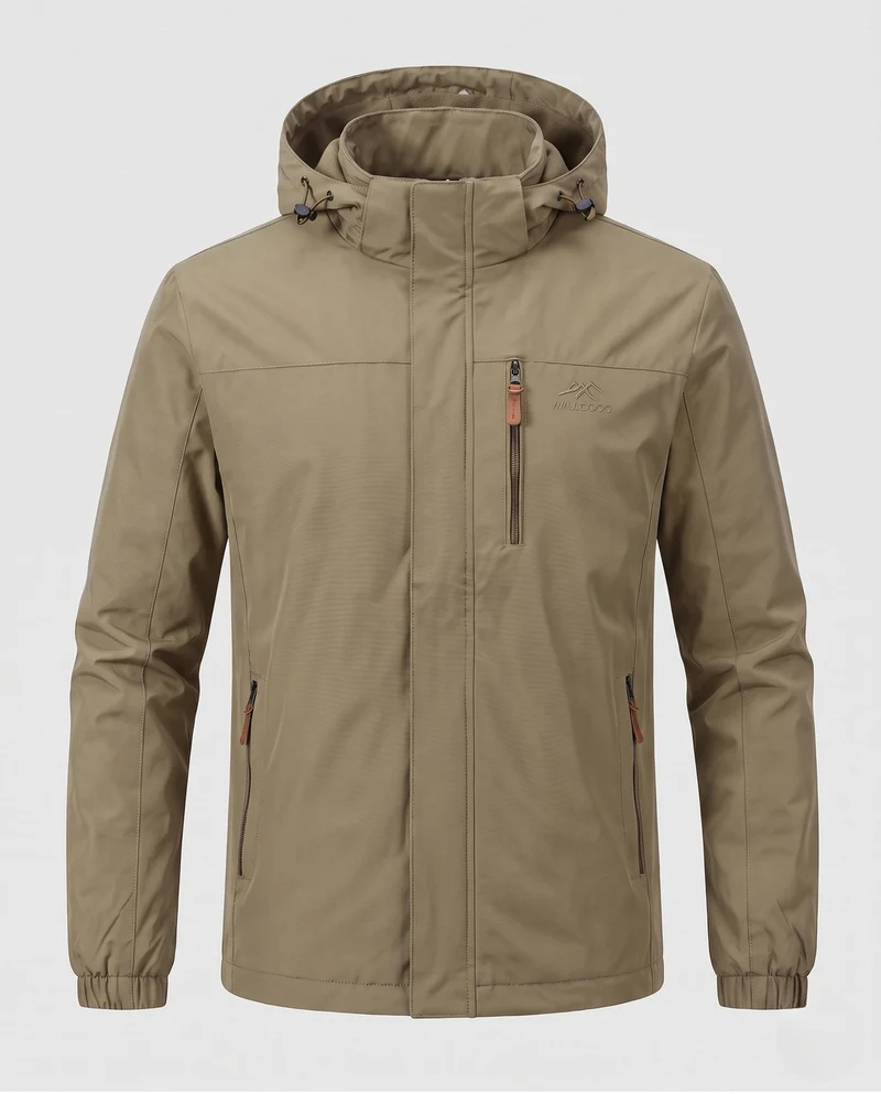 Leichte winddichte Herrenjacke mit wärmender Thermo-Innenausstattung und Brustreißverschluss-Tasche Nord Taschen