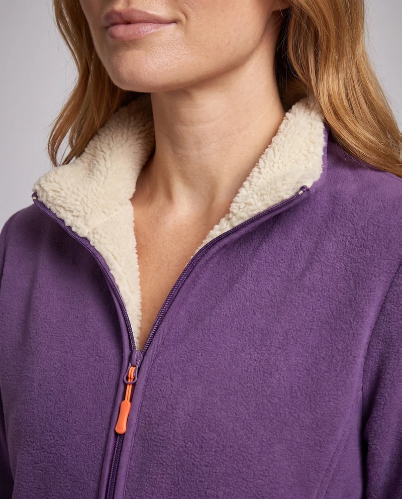 Damen Fleecejacke mit hohem Kragen Nord Taschen
