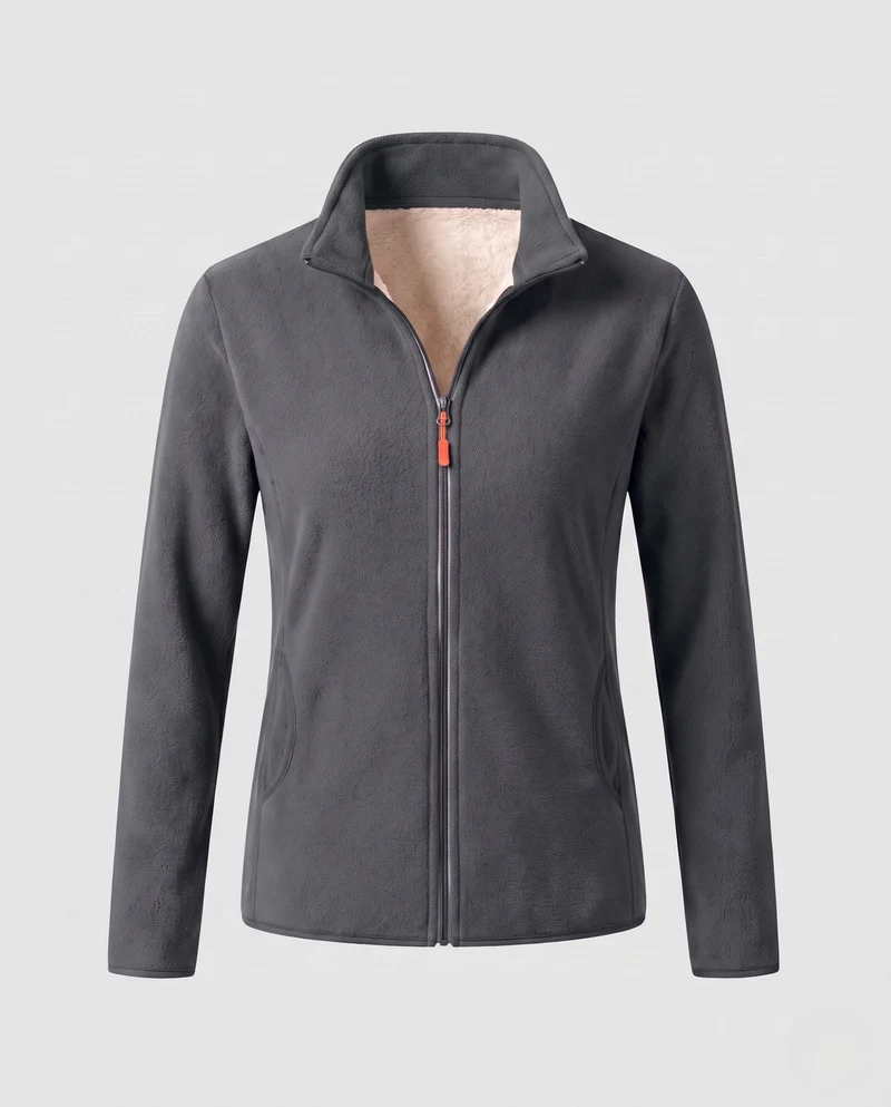 Damen Fleecejacke mit hohem Kragen Nord Taschen