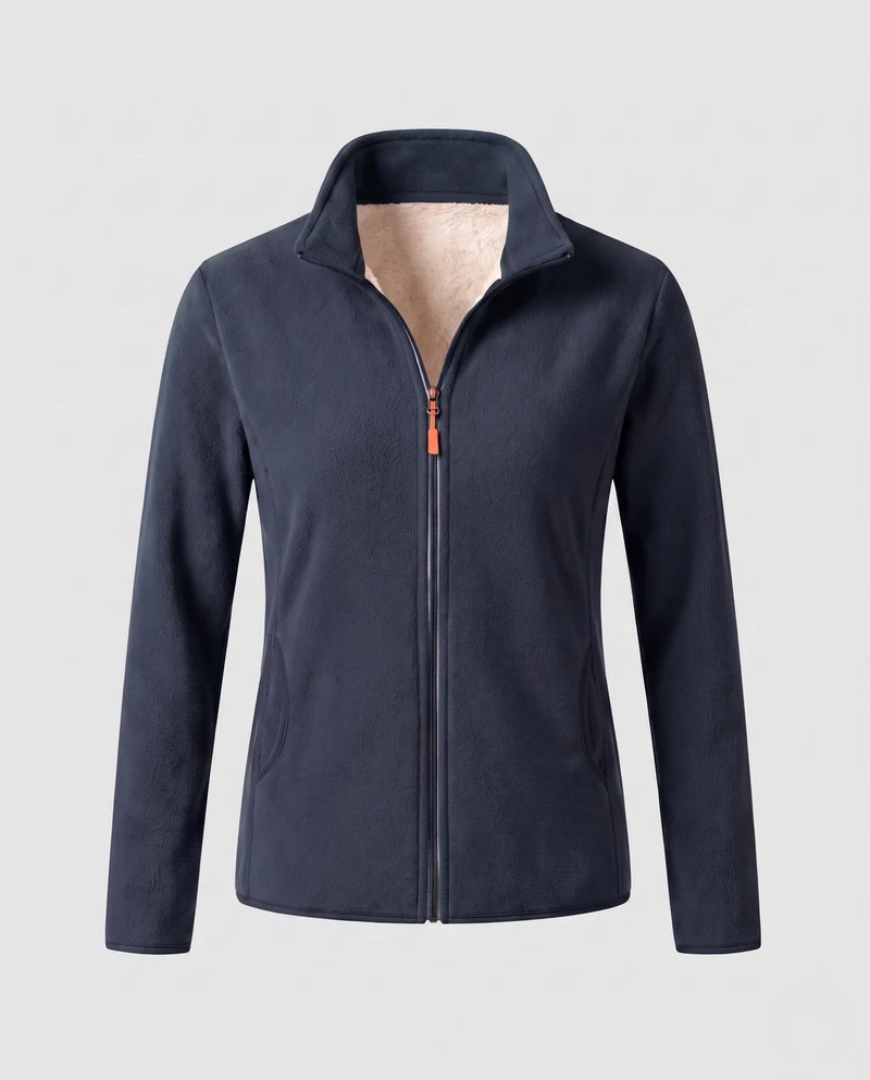 Damen Fleecejacke mit hohem Kragen Nord Taschen
