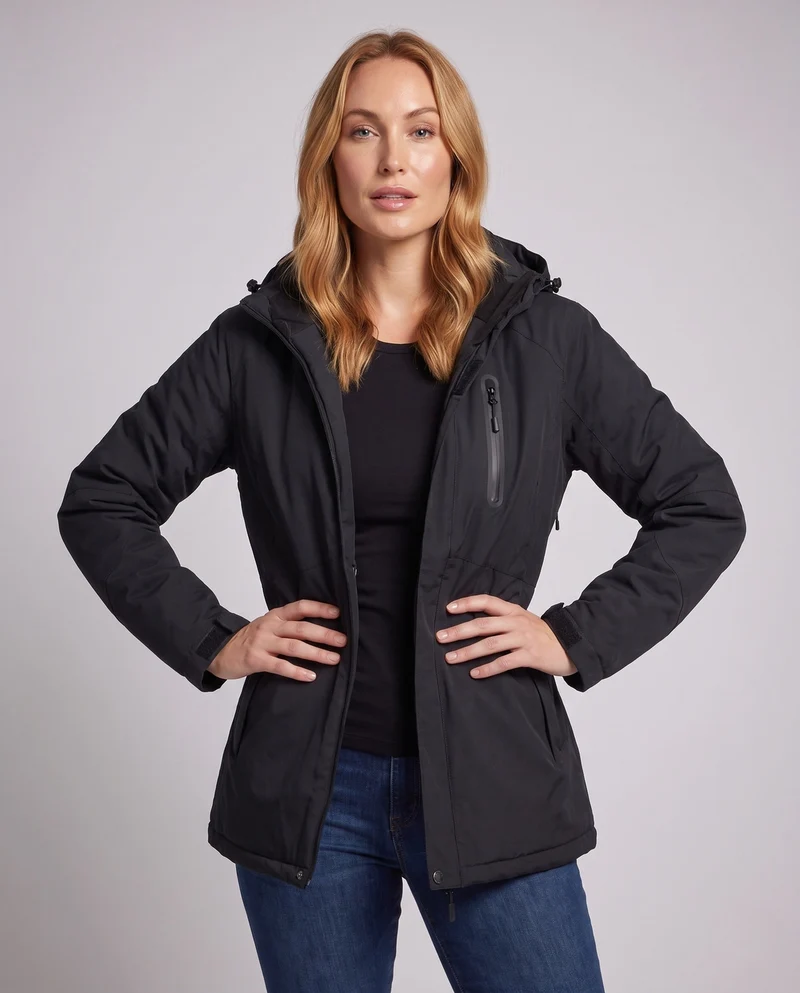 Damen Funktions Übergangsjacke mit abnehmbarer Kapuze Nord Taschen