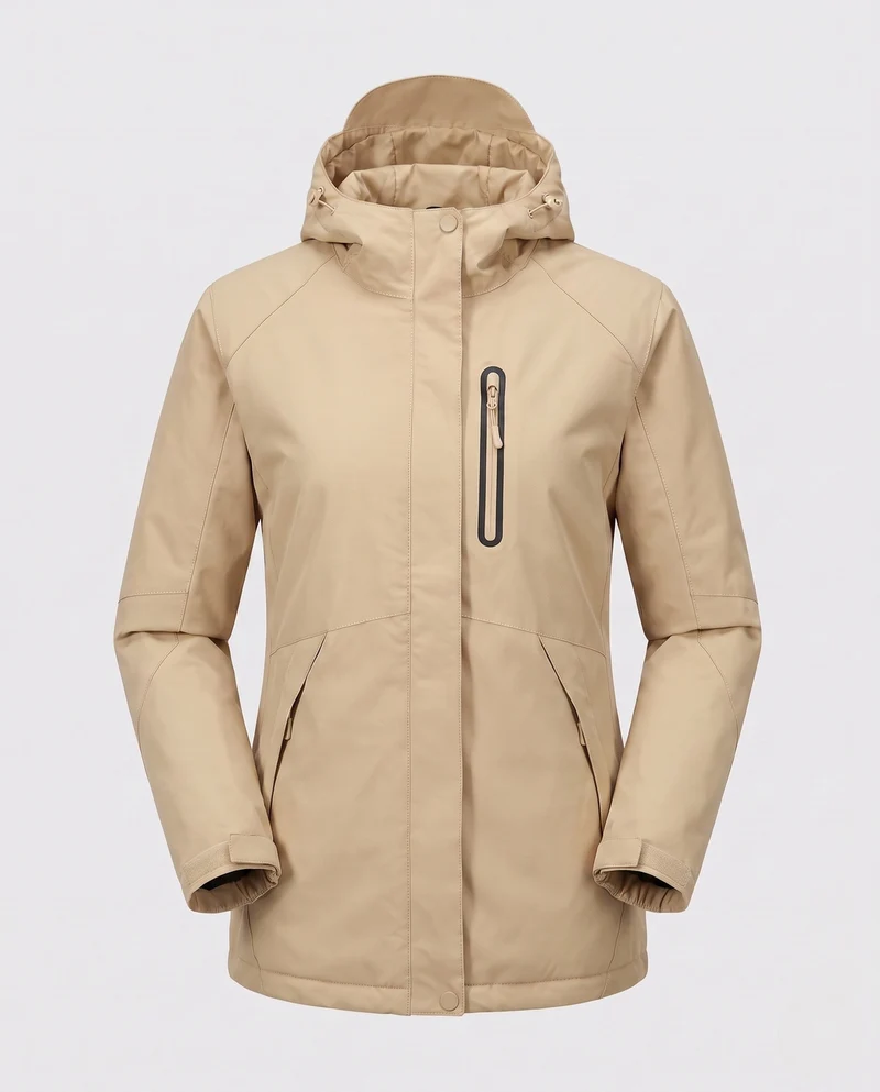 Damen Funktions Übergangsjacke mit abnehmbarer Kapuze Nord Taschen
