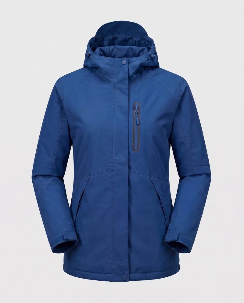 Damen Funktions Übergangsjacke mit abnehmbarer Kapuze Nord Taschen