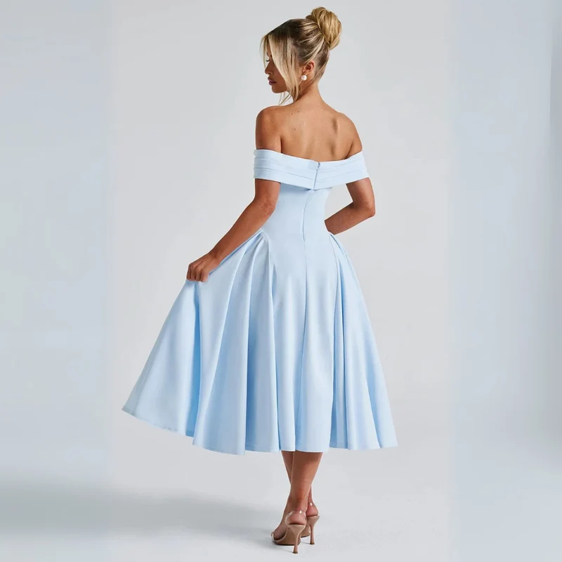 Midi-Kleid Elegant Blau