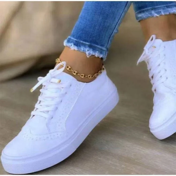 Damen modische Sneakers aus echtem Wildleder mit Detail-Briefing Nord Taschen