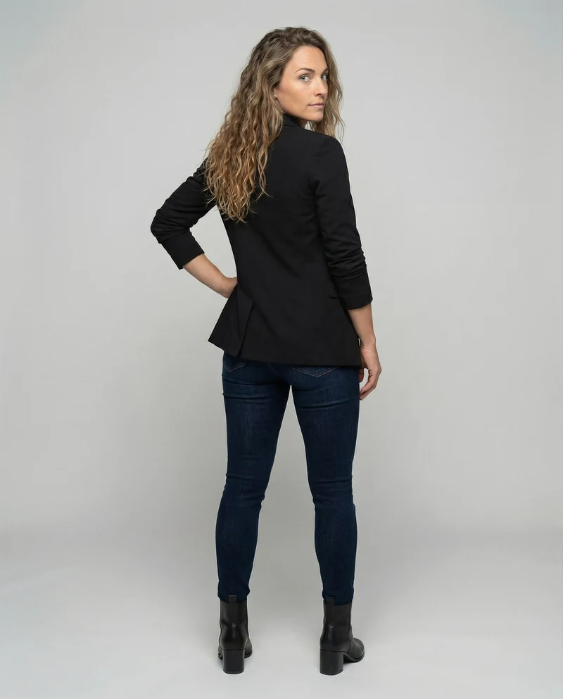 Damen Formelle Reverskragen Longblazer