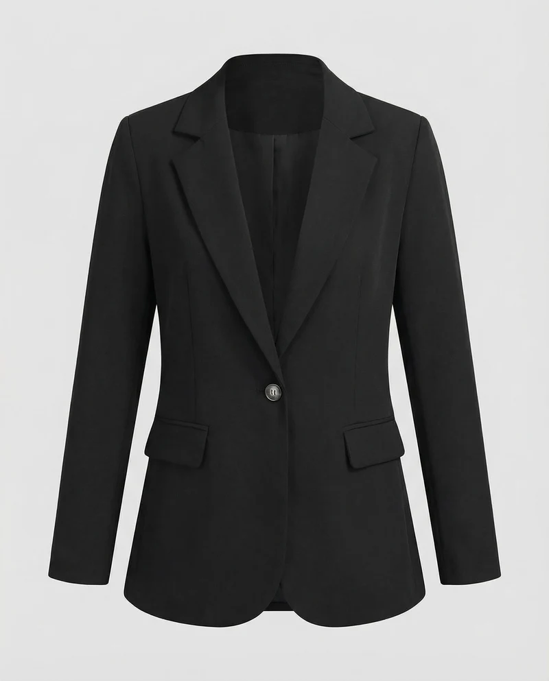 Damen Formelle Reverskragen Longblazer