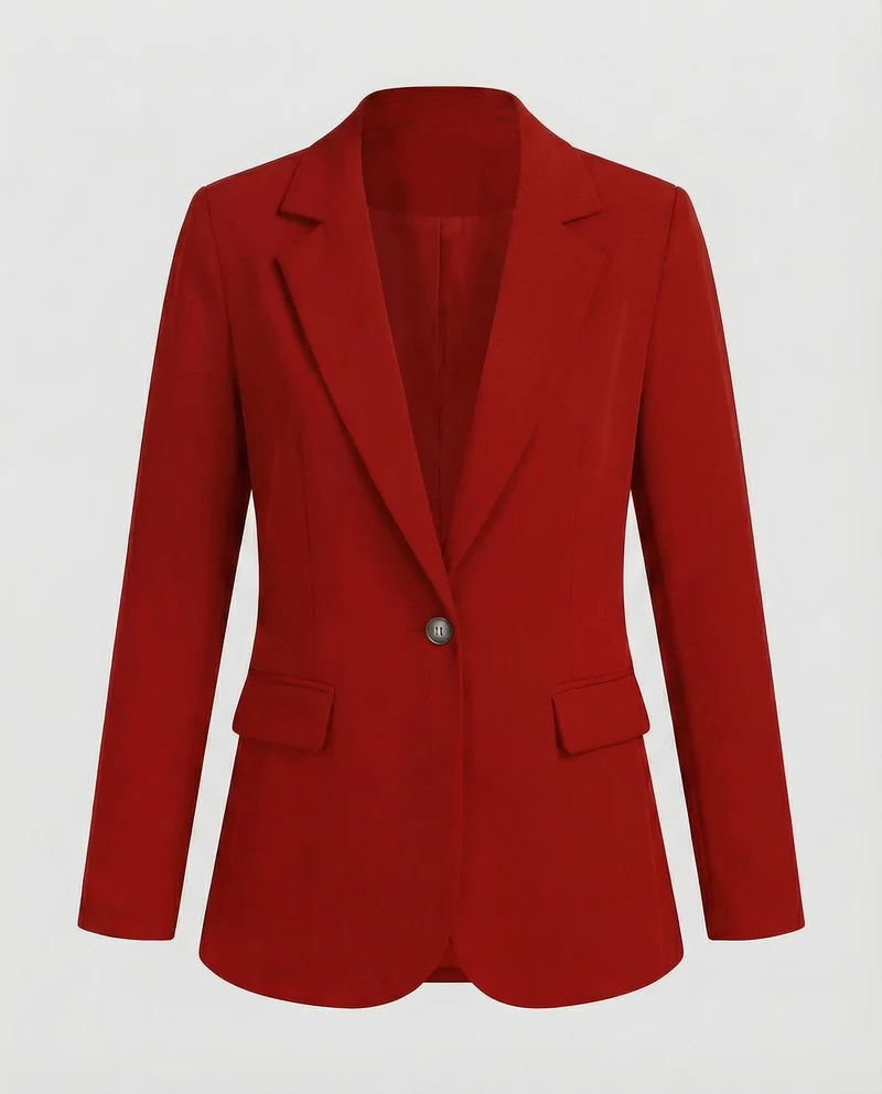 Damen Formelle Reverskragen Longblazer
