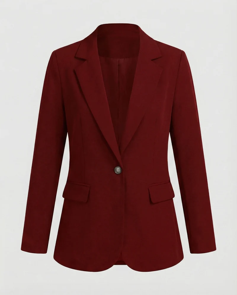 Damen Formelle Reverskragen Longblazer