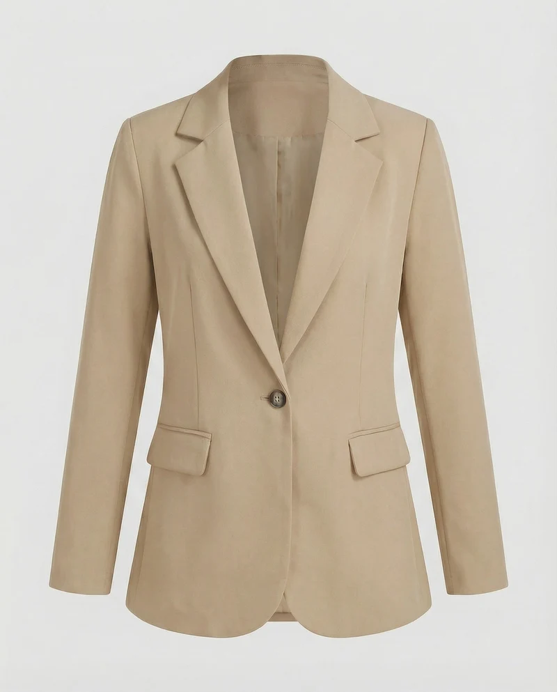 Damen Formelle Reverskragen Longblazer