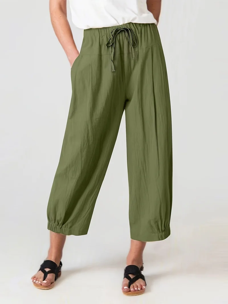 Damen Bequeme Sommerhose mit elastischem Bund