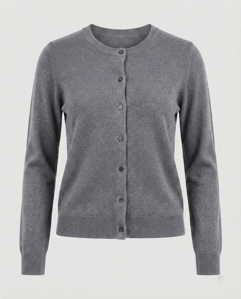 Damen Feinstrick Cardigan mit Knopfleiste und weichem Material