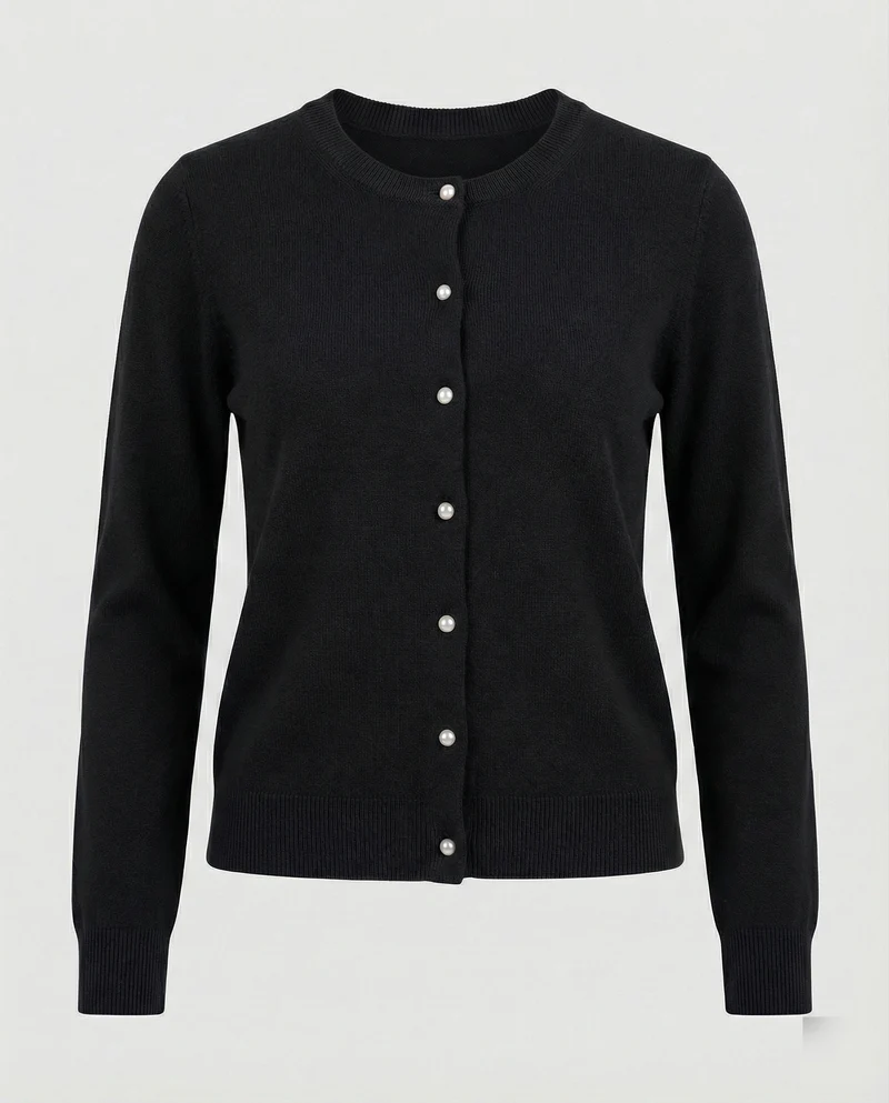 Damen Feinstrick Cardigan mit Knopfleiste und weichem Material