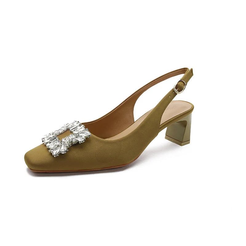 Damen Slingback-Pumps mit funkelndem Schmuckdetail Nord Taschen