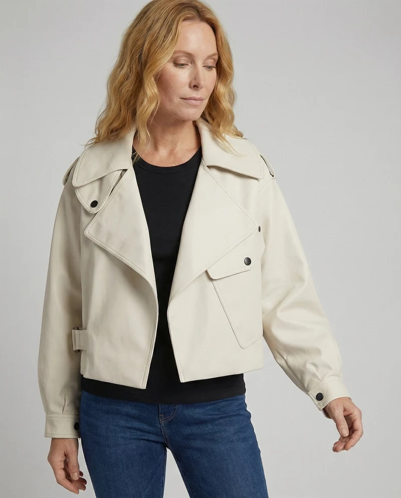Damen Lederjacke - Schick und LanglNord Taschenig