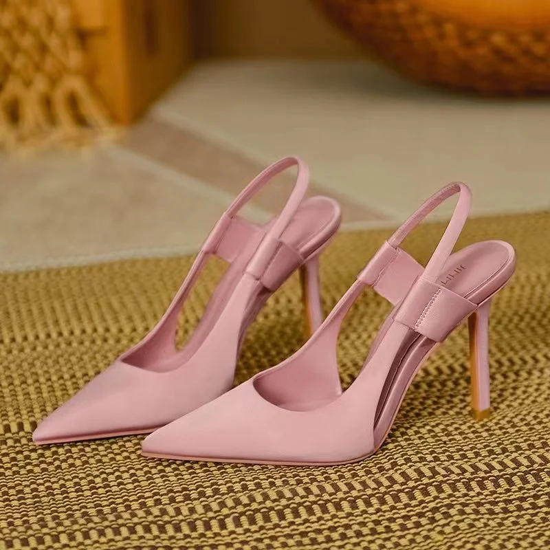 Slingback-Absätze - Spitzenzehen - Hoher Absatz - Slingback-Pumps - Damenabsätze