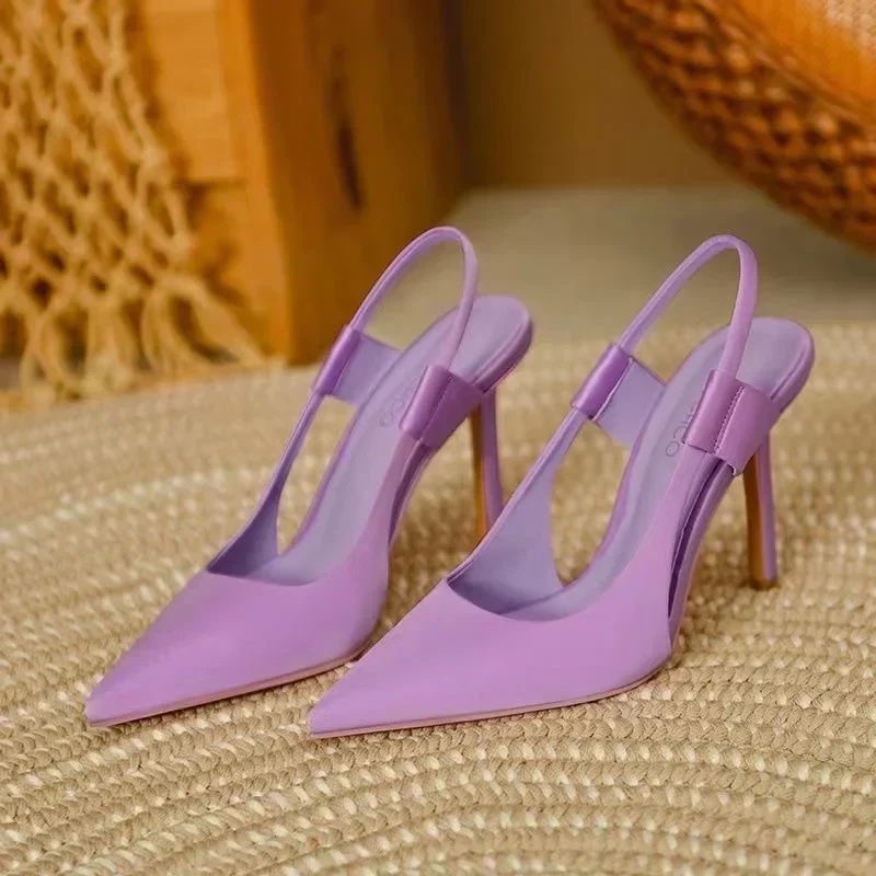 Slingback-Absätze - Spitzenzehen - Hoher Absatz - Slingback-Pumps - Damenabsätze