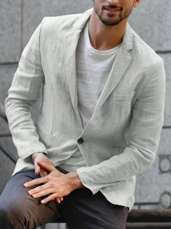 Herren Blazer - Leinen Blazer