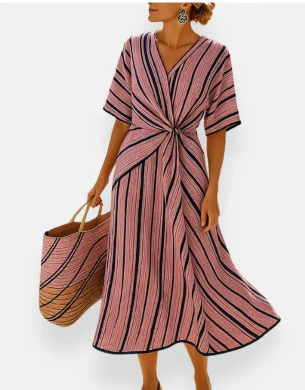 Damen Maxi-Kleid mit einzigartigem Wickeldesign
